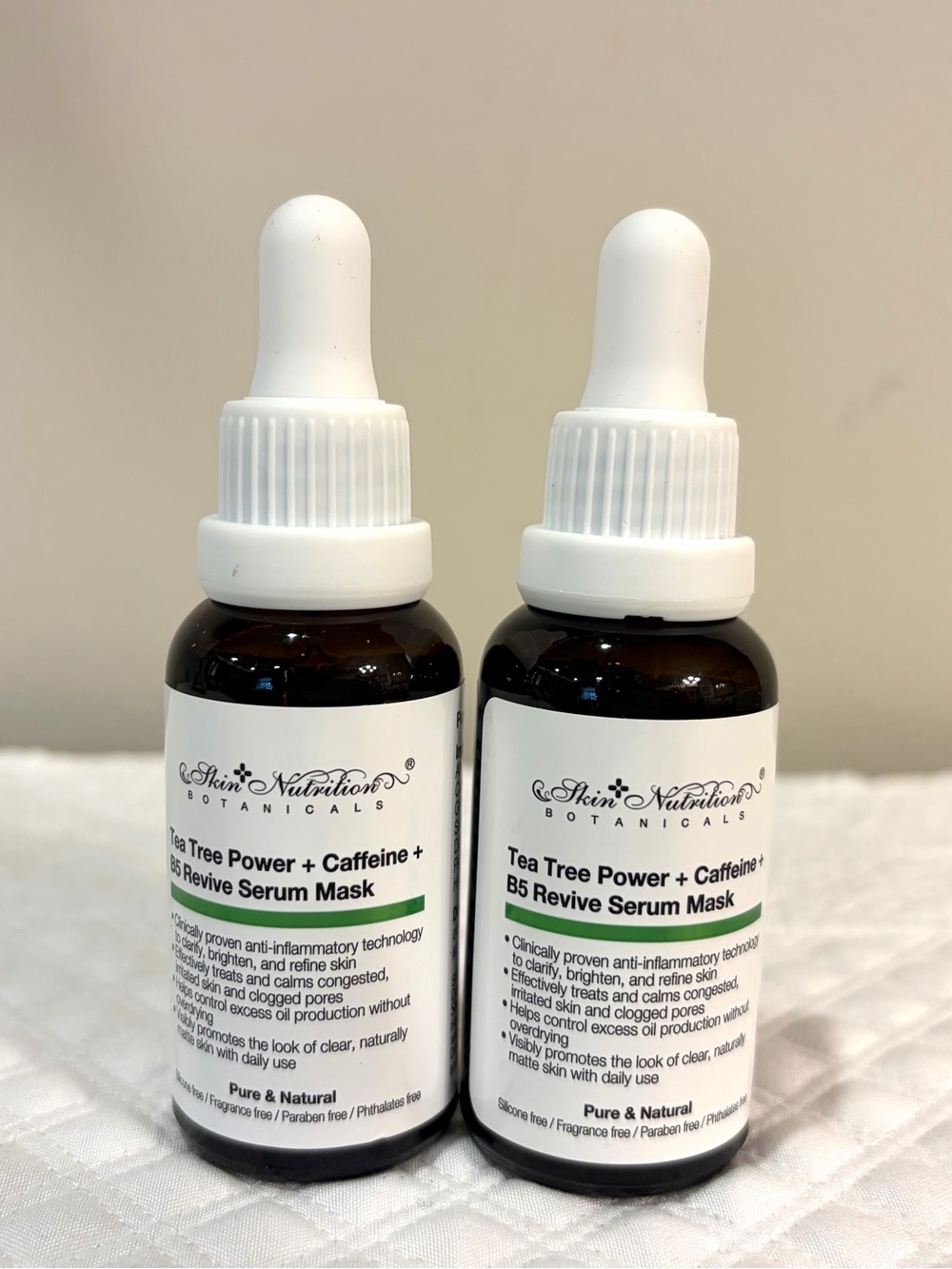 Skin Nutrition Botanicals Tea Tree Power + Caffeine B5 Revive Serum Mask — White